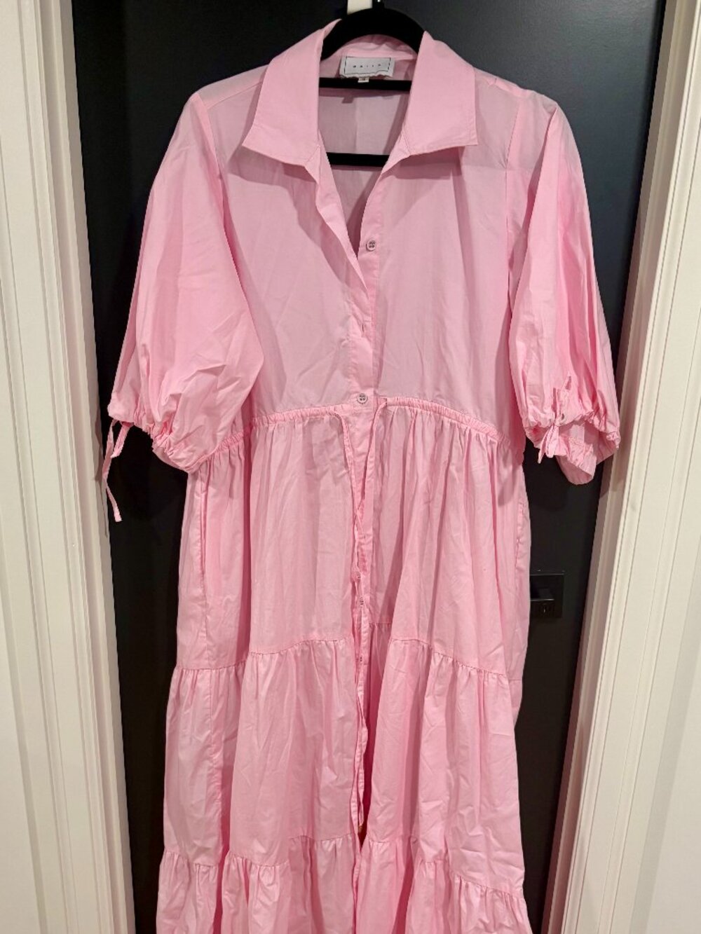 Pink cotton maxi dress from Baiia